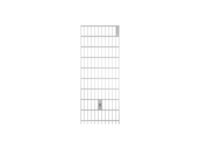 Cover gratings for overall width 250 mm – galvanised steel