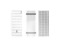Cover gratings for overall width 155 mm – stainless steel