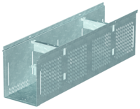 Channel element made of galvanised steel