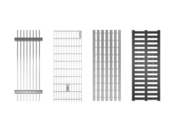 Cover gratings for overall width 130 mm – galvanised steel/plastic